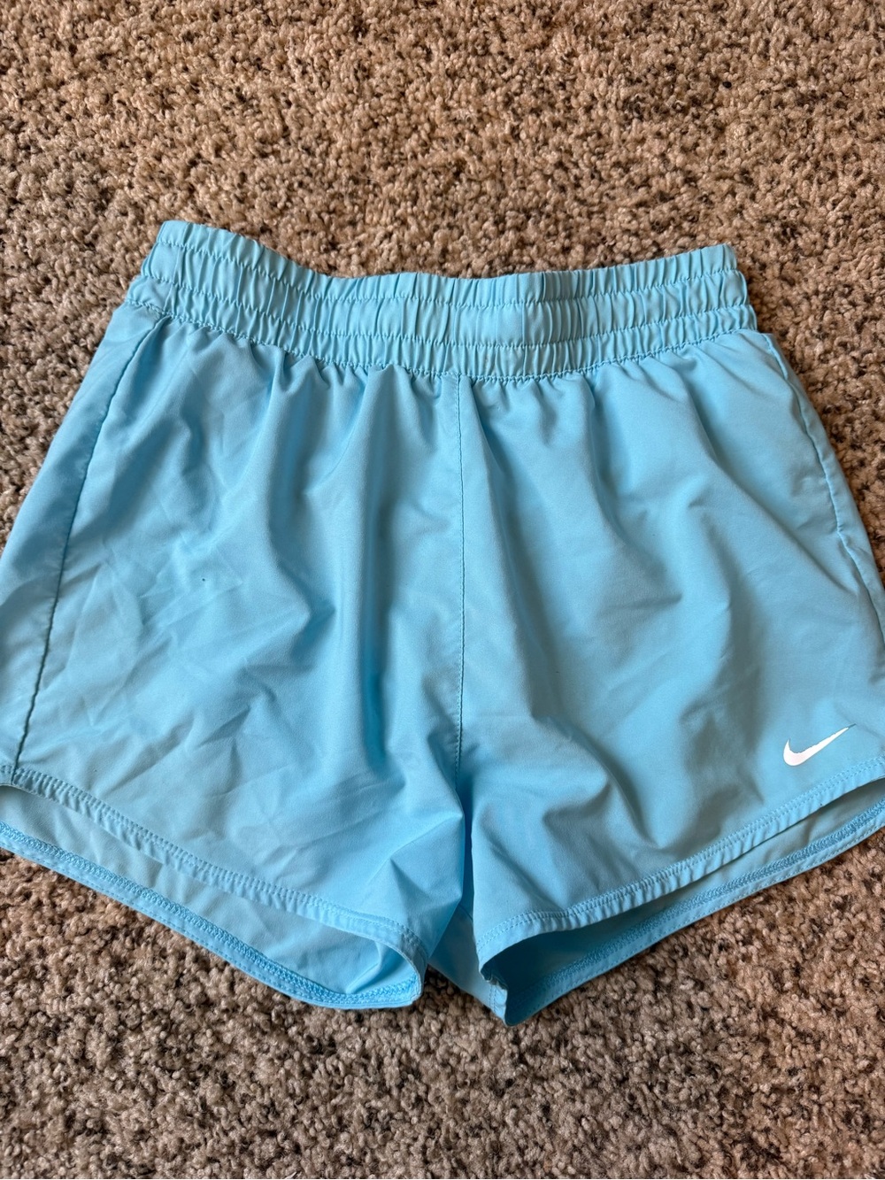 Nike kids Light Blue Athletic Running Shorts